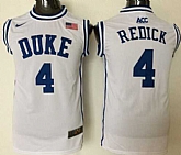 Duke Blue Devils #4 J.J. Redick White Basketball New Stitched NCAA Jersey,baseball caps,new era cap wholesale,wholesale hats